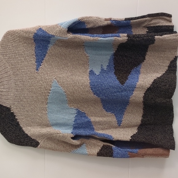 Nic+Zoe Winter Waves Colorful Boho Mock Neck Women's Sweater Fall - Picture 4 of 7